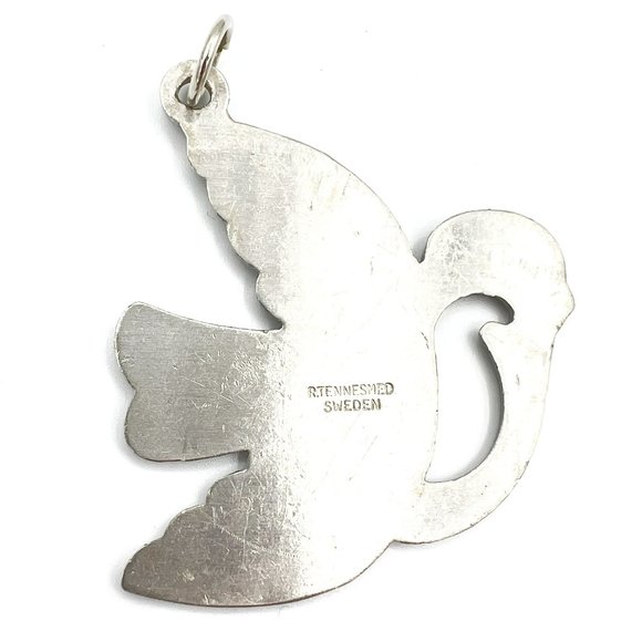 Rune Tennesmed Pewter Stork Pendant - Picture 2 of 2